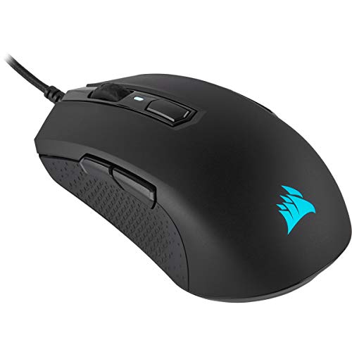 CORSAIR M55 RGB PRO Wired Ambidextrous Lightweight FPS Gaming Mouse – 12,400 DPI – 8 Programmable Buttons – iCUE Compatible – PC, Mac, PS5, PS4, Xbox – Black