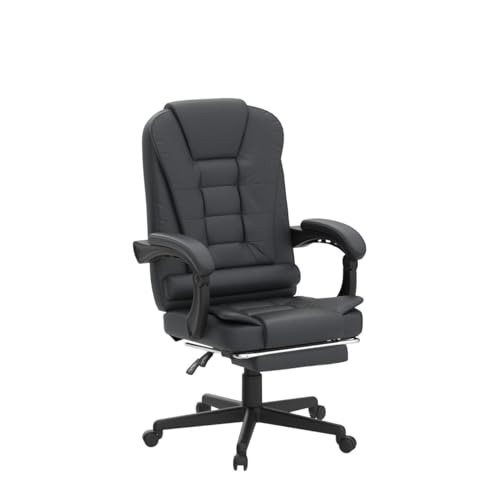 Blisswood Executive Office Chair For Home, 2 Point Massage Office Chair With Footrest & Lumbar Support, Recliner Computer Desk Chair, Ergonomic Swivel Gaming Chair Black For Home Office