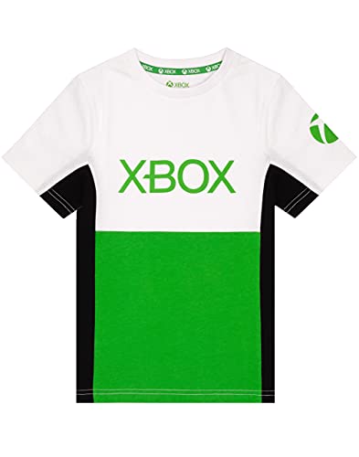 Xbox T-Shirt for Boys & Girls | Kids Block Green Game Logo Top | Children Gamers Clothing Merchandise 12-13 Years
