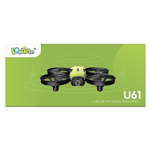 Loolinn | Drone for kids with camera- Mini Drone, FPV Real-Time Transmission Photos and Videos | Adjustable camera, RC Quadcopter with Three Batteries (Gift idea)