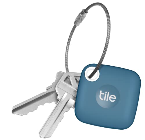 Tile Mate (2022) Bluetooth Item Finder, 1 Pack, 60m finding range, works with Alexa & Google Home, iOS & Android Compatible, Find your Keys, Remotes & More, Canyon Blue