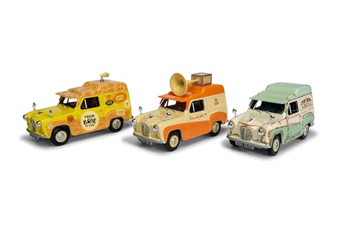 Corgi Hornby Hobbies LTD Cc80505 Wallace and Gromit Austin A35 Van Collection-Cheese Please, Top Bun, Spick and Spanmobile Tv Film Licensed Die-Cast Model, Multi, 1:43 Scale