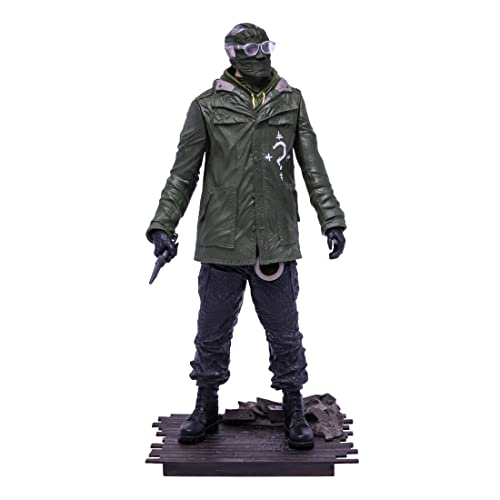 McFarlane Toys, 12-Inch DC Batman The Riddler Action Figure Statue, Collectible DC Batman Movie Figure with Stand Base and Unique Collectible Character Card – Ages 12+