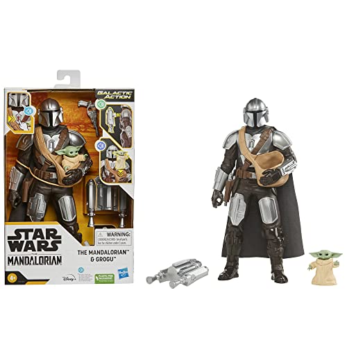 Star Wars Galactic Action The Mandalorian & Grogu Interactive Electronic 30-cm-scale Figures, Toys Children Aged 4 and Up