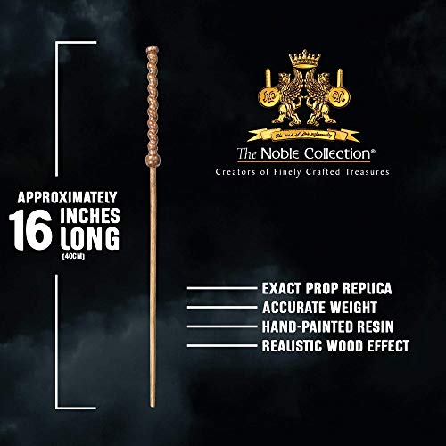 The Noble Collection - Arthur Weasley Character Wand - 16in (40cm) Wizarding World Wand With Name Tag - Harry Potter Film Set Movie Props Wands