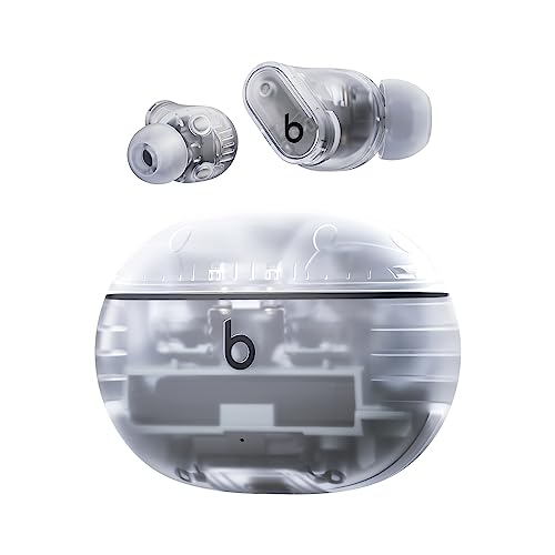 Beats Studio Buds + (2023) – True Wireless Noise Cancelling Earbuds, Enhanced Apple & Android Compatibility, Built-in Microphone, Sweat-Resistant Bluetooth Headphones, Spatial Audio – Transparent