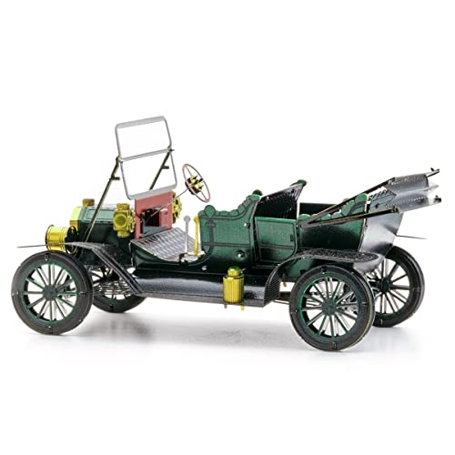 Fascinations Metal Earth 1908 Ford Model T Dark Green 3D Metal Model Kit Bundle with Tweezers