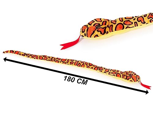 Toyland® 170cm (5.5ft) Giant Two-Toned Plush Snake - 5 Assorted Designs - Children's Soft Toys