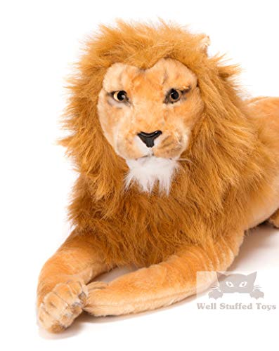 Deluxe Paws Realistic Large Lion Soft Toy Stuffed Plush 95cm (37") including tail