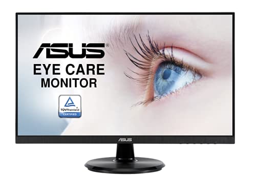 ASUS VA24DQ 24" (23.8") Monitor, FHD (1920x1080), IPS, 75Hz, Frameless, DP, HDMI, D-Sub, Flicker free, Low Blue Light, TUV certified, Black