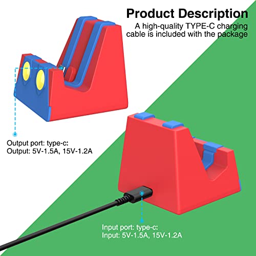 HEIYING Switch Charging Dock for Nintendo Switch/Switch Lite/Switch OLED, Portable Switch Charging Base Stand with Type C Port,Replacement Compatible with Official Nintendo Switch Dock.