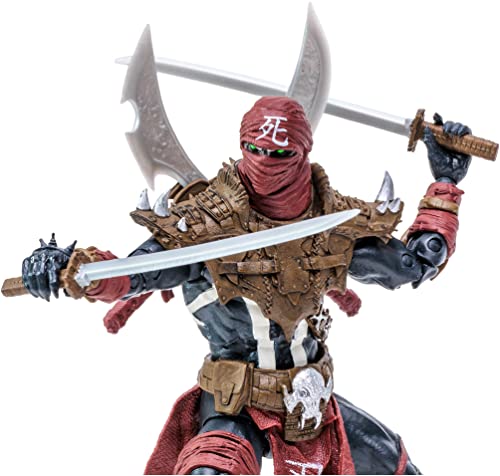 McFarlane Toys, Spawn Comic Ninja Spawn Action Figure set with 22 Moving Parts, Collectible Figure with Accessories and Collectors Stand Base – Ages 12+