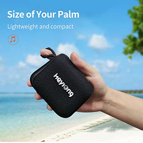 HEYSONG Waterproof Bluetooth Speaker, Portable Wireless Shower Speakers With Wireless Stereo Sound, IPX7, 24-Hour Playtime, BassUp Speaker Bluetooth For Bedroom Accessories, Gifts for Men