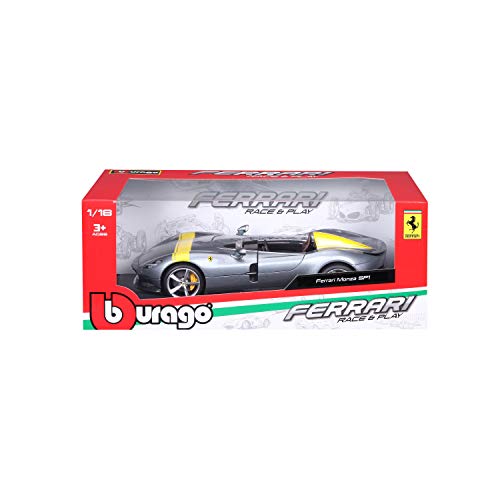 Bburago B18-16013 18-16013 Ferrari Collectible Car, Gray