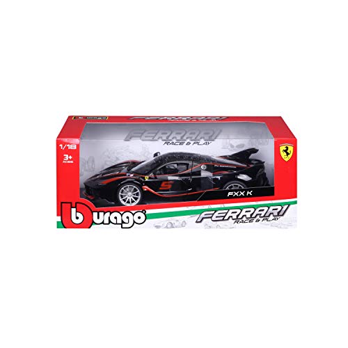 Bburago 18-16010BK Ferrari FXX-K 1:18 Scale Model car, Black