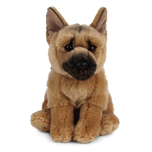 Living Nature German Shepherd, Realistic Soft Cuddly Dog Toy, Naturli Eco-Friendly Plush, 21cm