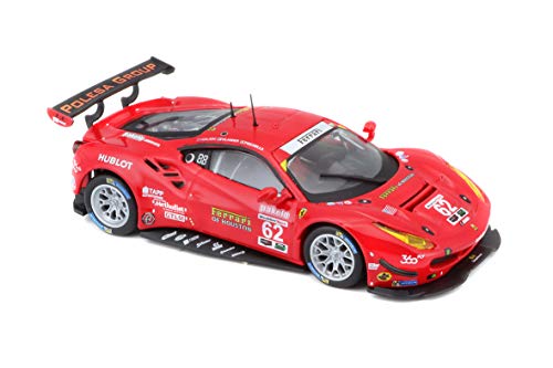 Bburago B18-36301 1:43 Ferrari Racing 488 GTE 2017, Red