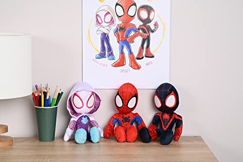 Spiderverse Ghost Spider Action Figure 25 cm Soft Toy with Glow in the Dark eyes