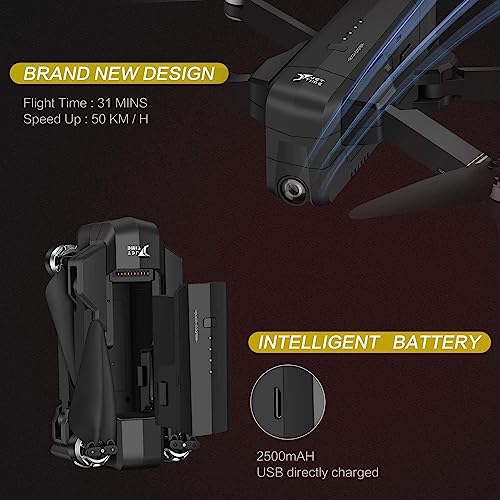 Foldable Drone with PV Live Video FHD Camera for Adults, Headless Mode, Altitude Hold, RC Quadcopter with Carrying Case, Great Gift Toy for Birthdays Holidays Christmas