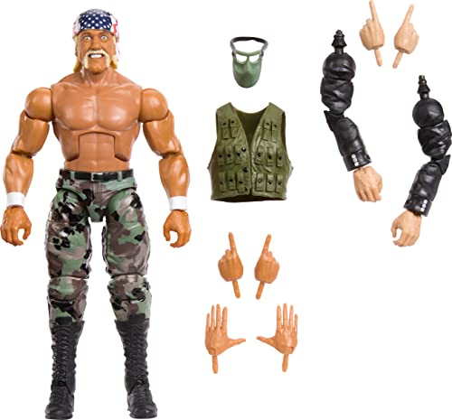 Mattel WWE Elite Action Figure SummerSlam Hulk Hogan with Accessory and Mr. Perfect Build-A-Figure Parts (HPB24)