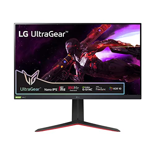 LG UltraGear Monitor 32GP850-, 31.5-inch, Nano IPS Display, 165Hz (O/C 180Hz), 1ms (GtG), 2560 x 1440 px, DCI-P3 98% (Typ.), HDR10, AMD FreeSync Premium, Nvidia G-Sync compatible, Stylish Design