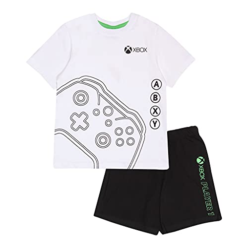 Xbox Controller Short Pyjamas Set, Kids, 5-14 Years, White/Black, Official Merchandise