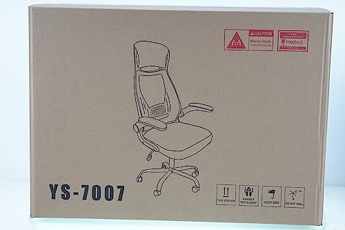 T-THREE.Ergonomic Desk Chair, Swivel Chair With Adjustable Lumbar Support, Headrest And Armrest, Height Adjustment and Rocker Function, Back-Friendly Office Chair Black