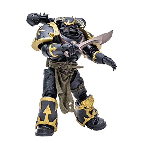 McFarlane Toys, Warhammer 40000 Chaos Space Marine Action Figure with 22 Moving Parts, Collectible Warhammer Figure with collectors stand base– Ages 12+