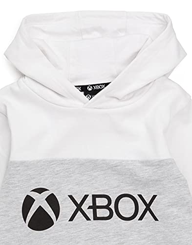 Xbox Hoodie For Boys & Girls | Kids White Grey Game Console Logo Hooded Sweatshirt | Childrens Gamers Jacket Clothing Merchandise 14-15 Years