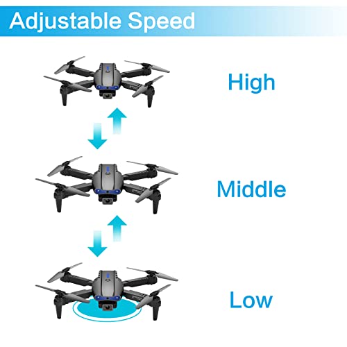 JOJODAN Mini Drone with Camera for Kids - Foldable RC Quarcopter with 3 Rechargeable Batteries Headless Mode One Key Flying 3D Flips Gift for Kids