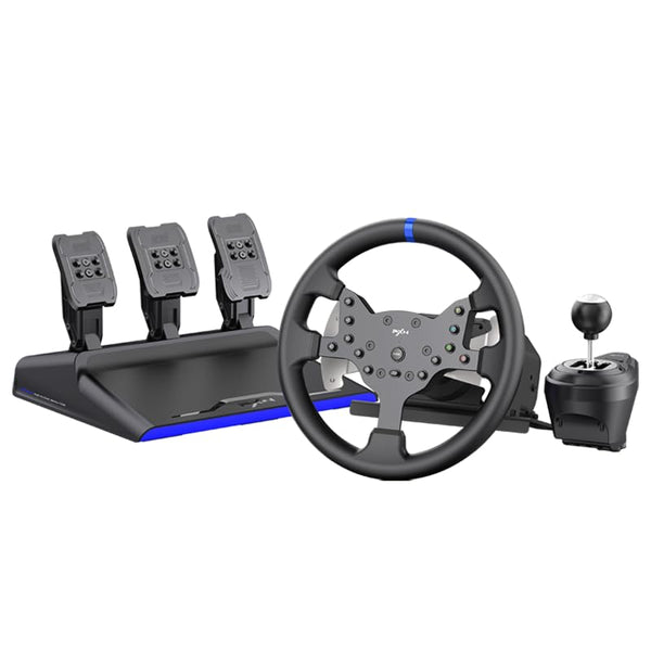 PXN V99 PC Racing Wheel with Pedals and Shifter, 3NM Force Feedback Steering Wheel for PC, PS4