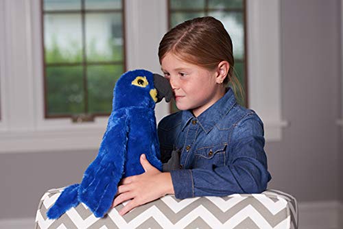 Wild Republic Hyacinth Macaw Plush Soft Toy, Cuddlekins Cuddly Toys, Gifts for Kids 30 cm