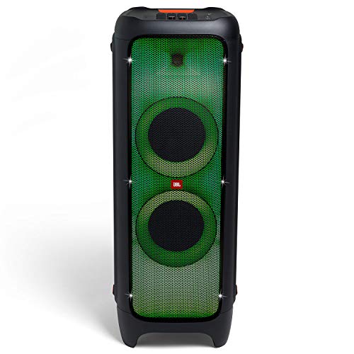 JBL PartyBox 1000 - High power bluetooth speaker with light effects, USB playback and mic/guitar inputs, in black with a full multicolour panel