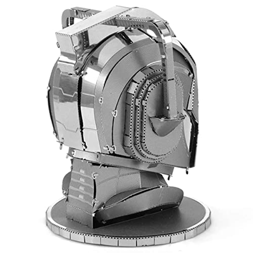 Metal Earth Fascinations Doctor Who Cyberman Head 3D Metal Model Kit Bundle with Tweezers