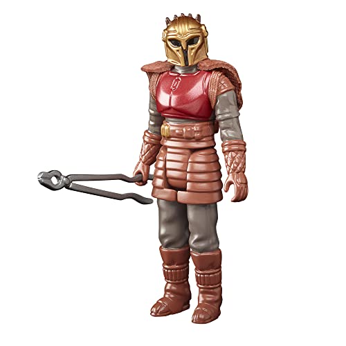 Star Wars Hasbro Retro Collection The Armorer Toy 9.5-cm-Scale The Mandalorian Collectible Action Figure, Toys for Kids Ages 4 and Up, Multicolor, F4458