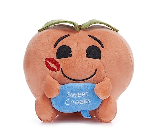 Emoji 7" (18cm) Peach Fruit "Sweet Cheeks" Emoji Plush Soft Toy