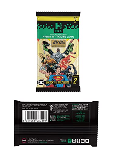 HRO DC Comics Unlock The Multiverse Chapter 2: Flowpack, Hybrid NFT, 7 Trading Cards Pack