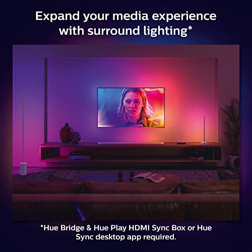 Philips Hue NEW Gradient Tube [Small - White] Smart Light for Syncing with Entertainment and Media, With Bluetooth. Works with Alexa, Google Assistant and Apple Homekit