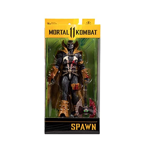 McFarlane Toys, 7-inch Spawn Classic (Bloody Mortal Kombat 11 Figure with 22 Moving Parts, Collectible Mortal Kombat Figure with collectors stand base – Ages 14+