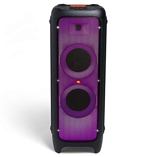 JBL PartyBox 1000 - High power bluetooth speaker with light effects, USB playback and mic/guitar inputs, in black with a full multicolour panel