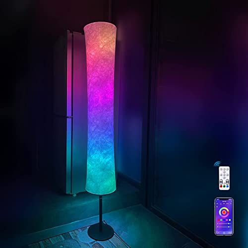 JIANUO Smart LED Floor Lamp, RGB Corner Lamp Mood Lights for Bedroom Living Room APP Control Ambient Lighting with Alexa Google Assistant Colour Changing Gaming Lamps