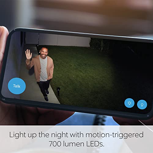 Blink Outdoor + Floodlight | wireless, battery-powered HD floodlight mount and smart security camera, 700 lumens, motion detection, set up in minutes, Blink Subscription Plan Free Trial | 1-camera kit