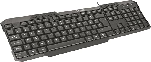 Infapower X203 Full Size Wired Keyboard and Mouse, Black