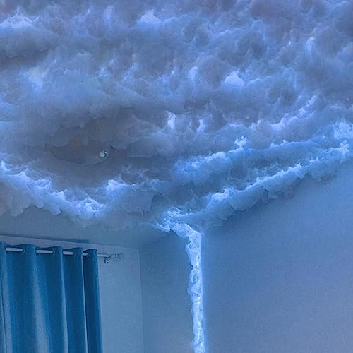 VACSAX Ceiling Thunder cloud Lamp, DIY Gaming Room Decor, Smart RGB LED Thunder cloud Light Decorative Background Room Game Atmosphere Lighting, for Bar Party Festival Decoration 28 20