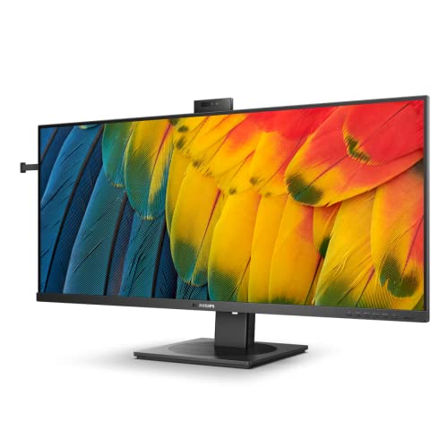 PHILIPS 40B1U5600-40 Inch Wqhd Monitor, 120Hz, Ips, 4Ms, Usb-C Pd 100W, Multiview, Hdr 400, Speakers, Power Sensors, Height Adjust (3440 X 1440 @ 120Hz, 500 Cd/M², Hdmi 2.0 / Dp 1.4 / Usb-C)