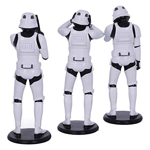 Nemesis Now Original Stormtrooper Three Wise Sci-Fi Figurines, White, 14cm