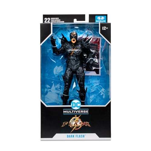 McFarlane Toys, DC Multiverse 7-inch Dark Flash Action Figure, Collectible DC The Flash Movie Figure with Unique Collector Character Card – Ages 12+