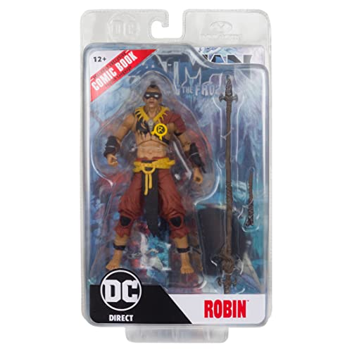 McFarlane DC Direct Page Punchers Robin 7 Action Figure - Unleash the Brave Warrior from an Icy Epic with Exclusive Batman Comic