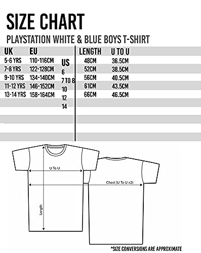 Playstation Kids T-Shirt Camo | Boys Girls Game Blue White Logo Top | Gamer Clothing Merchandise 11-12 Years