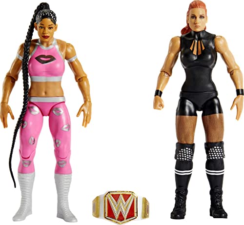 Mattel WWE Becky Lynch vs Bianca Belair Championship Showdown Action Figure 2-Pack with RAW Women's Championship, 6-inch